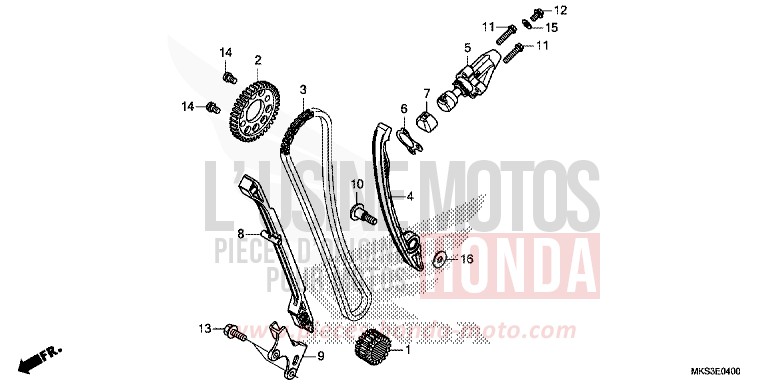 CHAINE A CAMES/TENDEUR de Africa Twin Méca DARKNESS BLACK METALLIC (NH463) de 2020